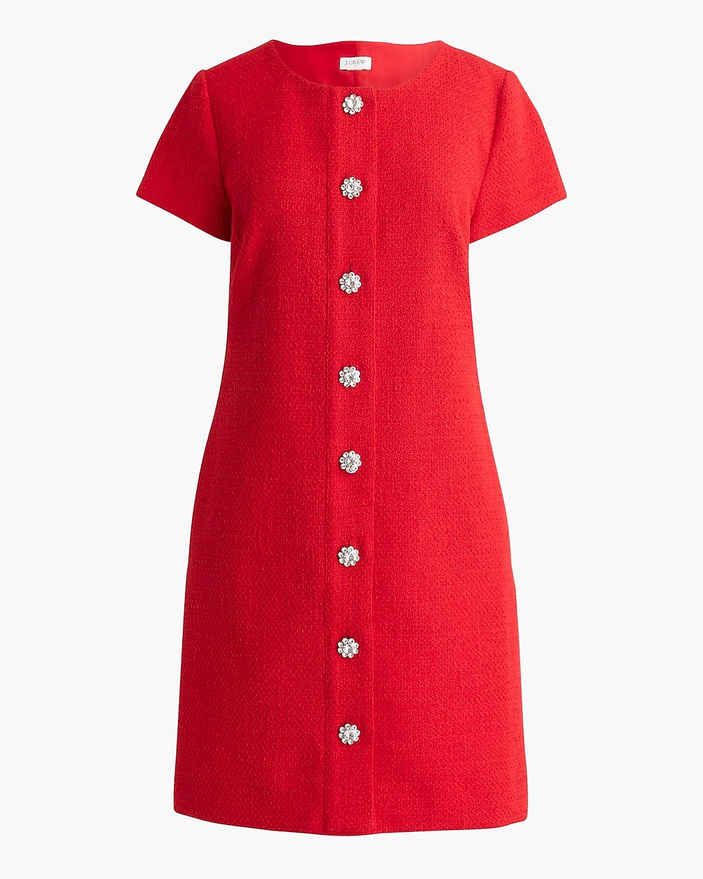 Tweed dress with jewel buttons | J.Crew Factory