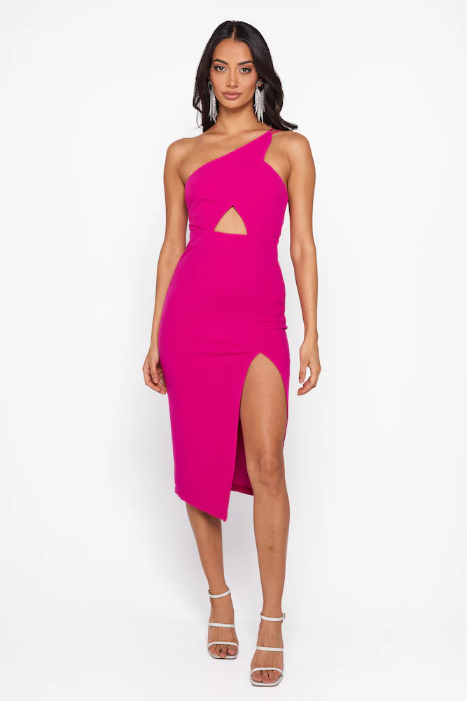 HELLO MOLLY The World Is Yours Midi Dress Hot Pink | Hello Molly (US)