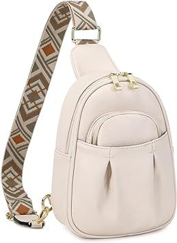 Eslcorri Small Sling Bag - Fanny Pack Crossbody Bags for Women Vegan Leather Chest Bum Belt Bag W... | Amazon (US)