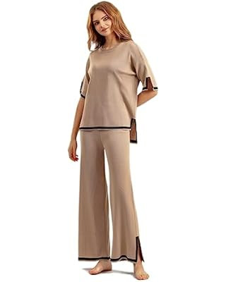 morhuduck Women's Two Piece Outfits Summer Lounge Sets Sleeveless Hooded Tank Tops and High Waist... | Amazon (US)