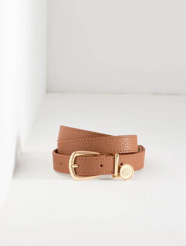 Pebble Leather Charm Belt | Talbots
