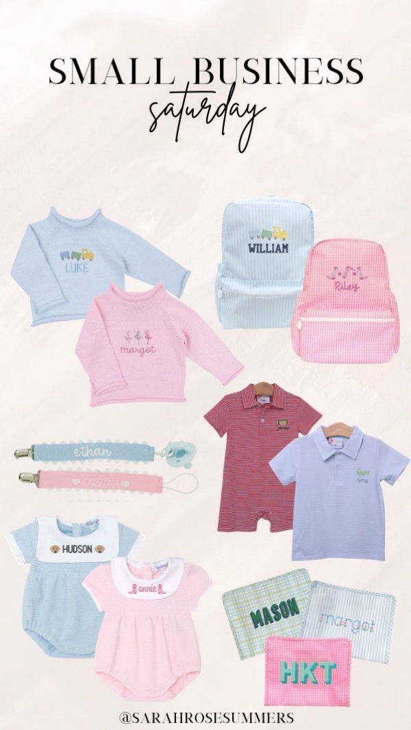 Shop Rainey Laine Small Business Saturday 
Custom Baby Outfits 
Custom Toddler Outfits 

#LTKBaby #LTKKids