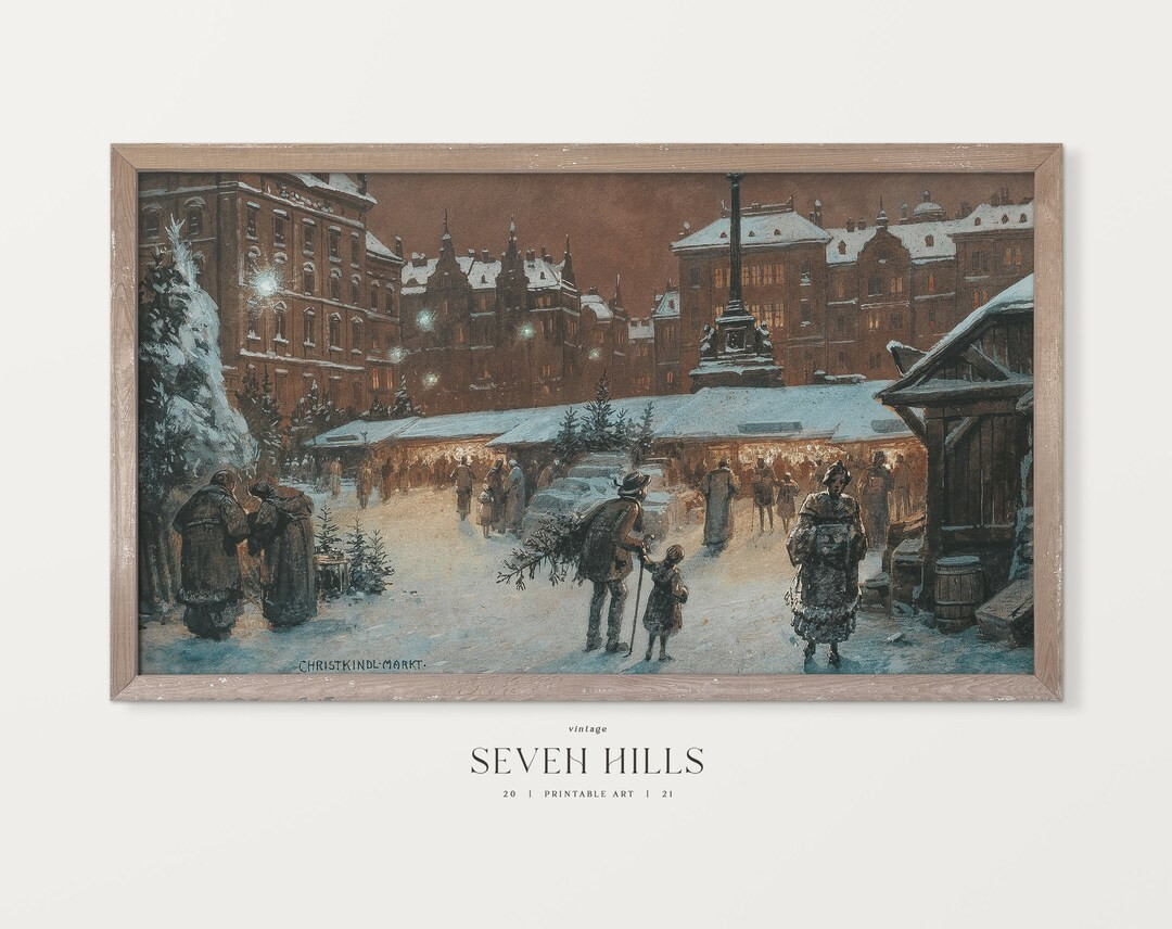 Christmas Frame TV Art Winter Holiday Samsung Frame TV Snow - Etsy | Etsy (US)