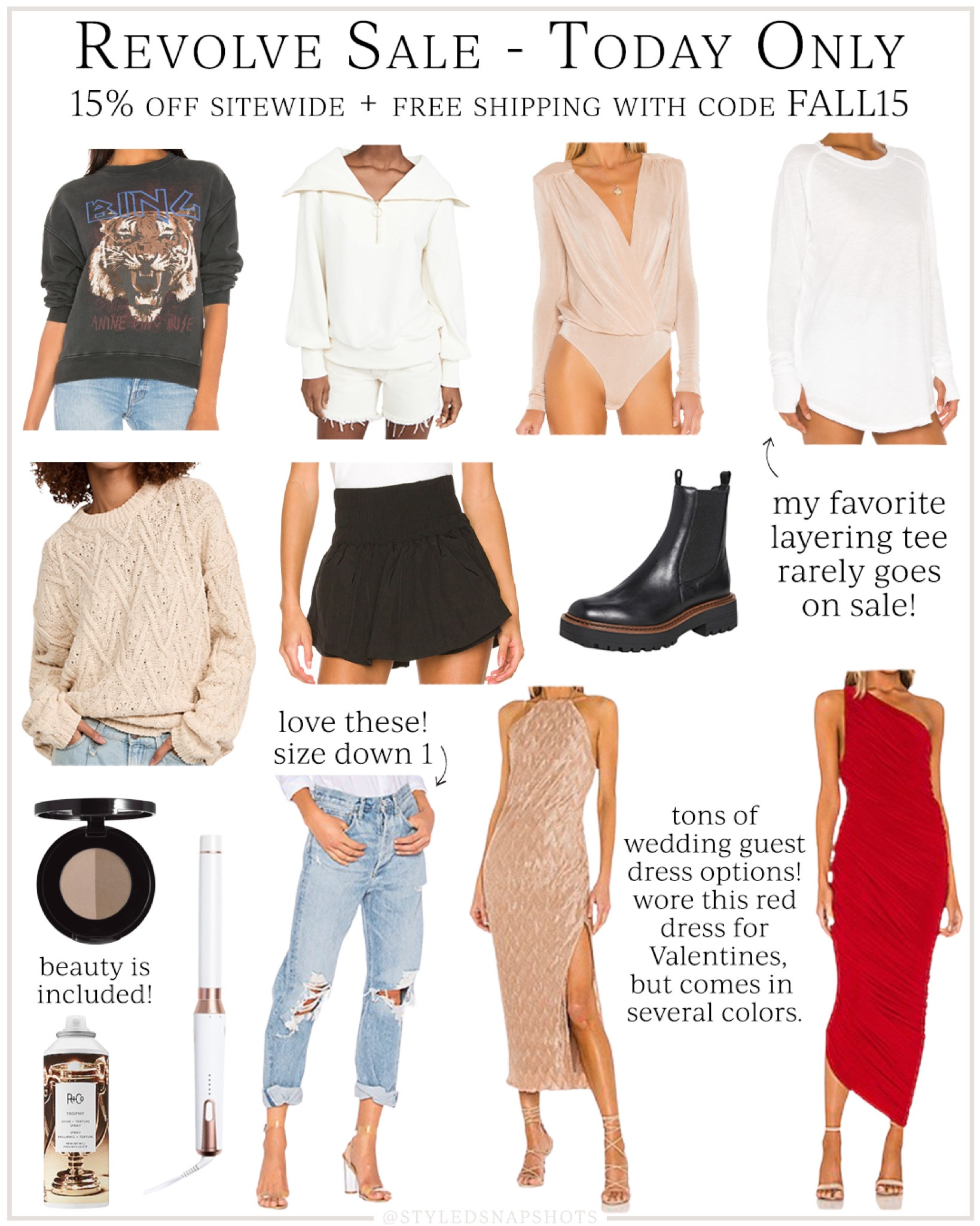 Revolve Sale - today only - 15% off + free shipping with code FALL15

#LTKunder100 #LTKsalealert #LTKSeasonal