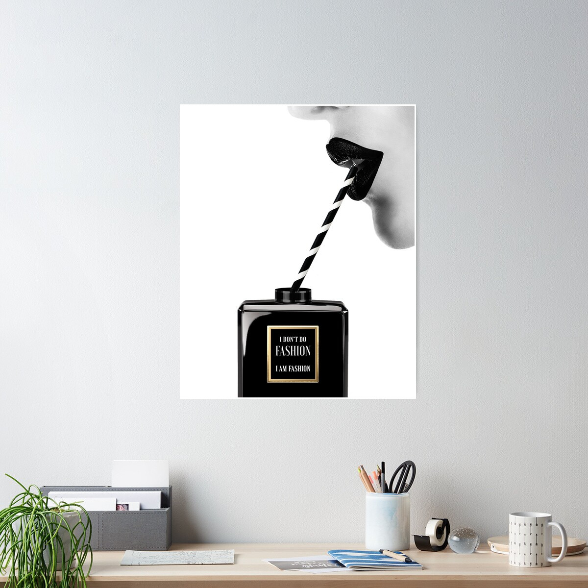 Woman, Girl, Lips print, Fashion art, Fashion print, Scandinavian art, Modern art, Wall art,  Poster | RedBubble US