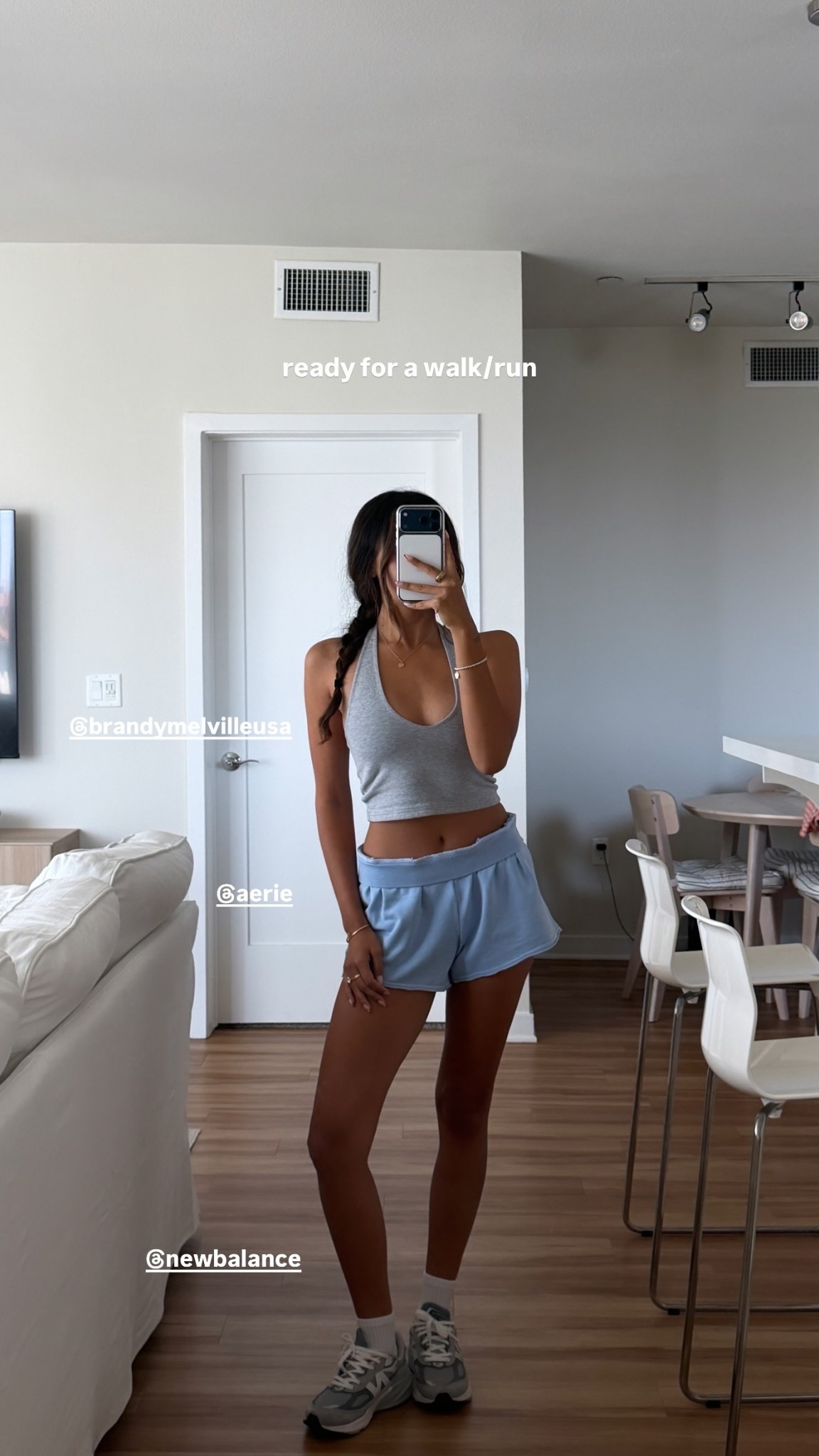 ready for a walk/run @brandymelvilleusa  @aerie  @newbalance