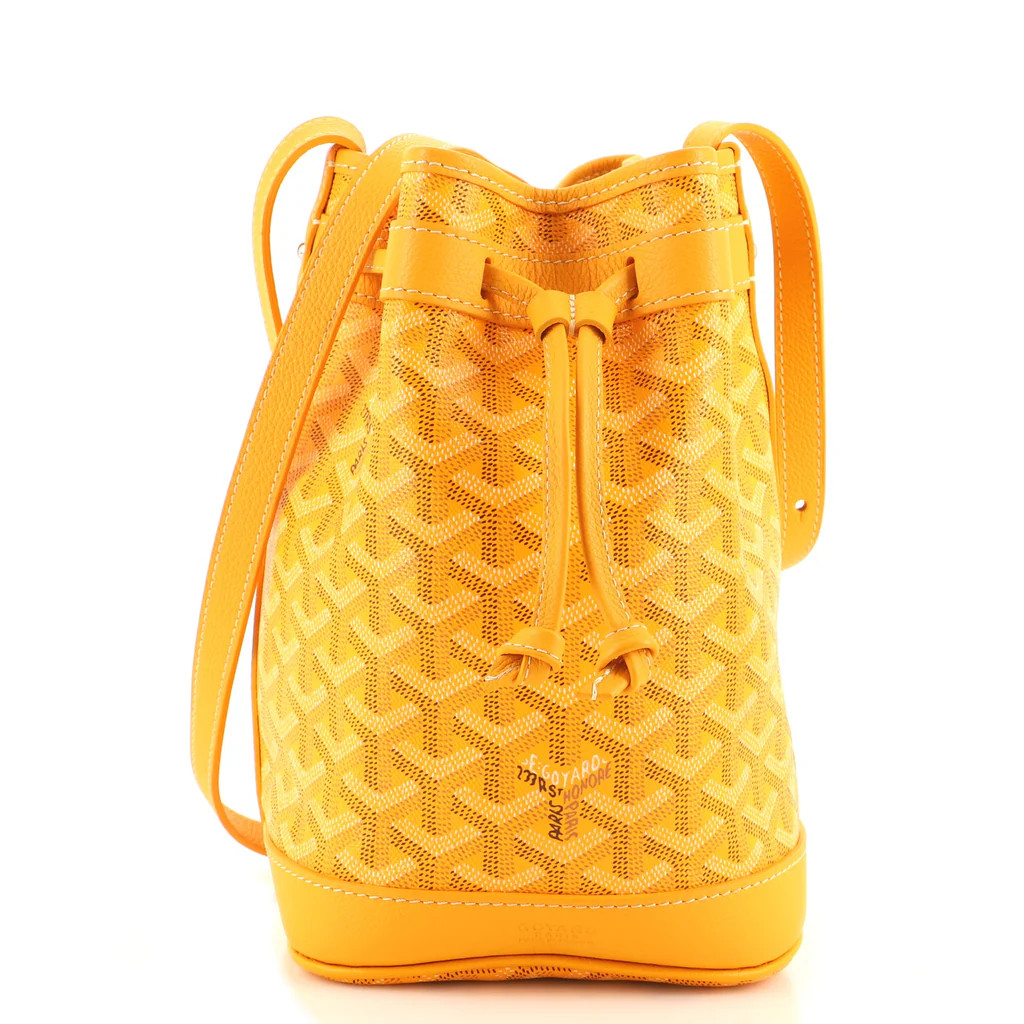 Goyard Petit Flot Bucket Bag Coated Canvas PM Yellow 1763721 | Rebag