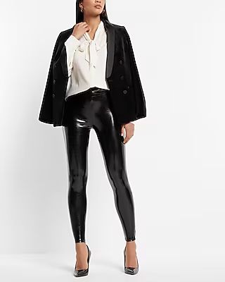 Super High Waisted Faux Patent Leather Leggings | Express