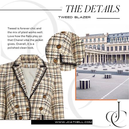 This look feels so Parisian, this Veronica Beard jacket is such a classic piece. 

Fall, fall looks, travel, Paris, light layers 

#LTKtravel #LTKover40 #LTKeurope