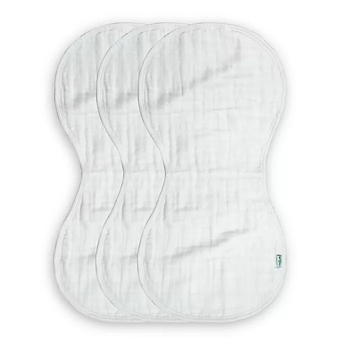 green sprouts® 3-Pack Organic Muslin Size 0-12 Months Burp Cloth in White | buybuy BABY