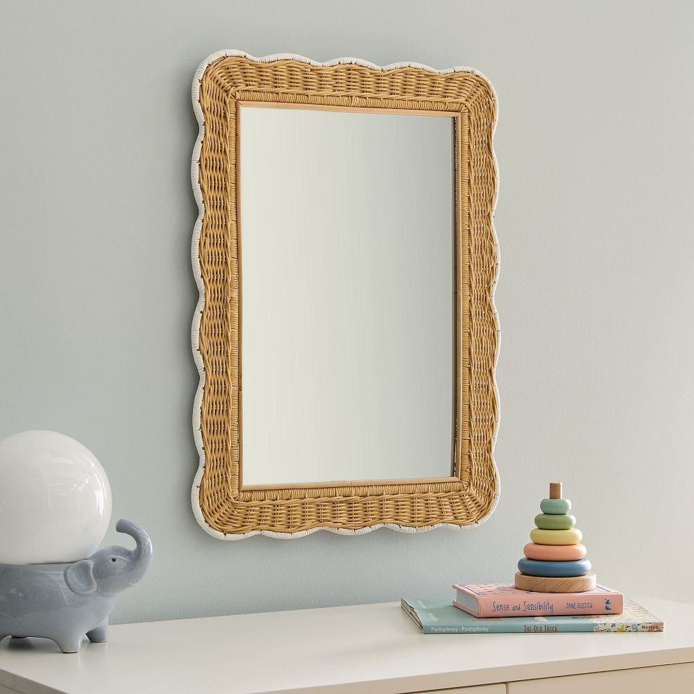 Scallop Rattan Mirror (18"Wx24"H) | West Elm (US)
