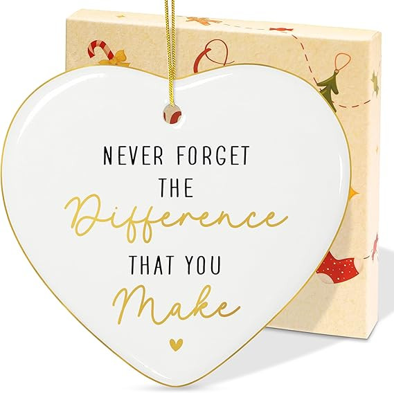 OASSIE Christmas Thank You Gifts for Women - Ceramic Christmas Ornaments 2025 for Tree Decoration... | Amazon (US)