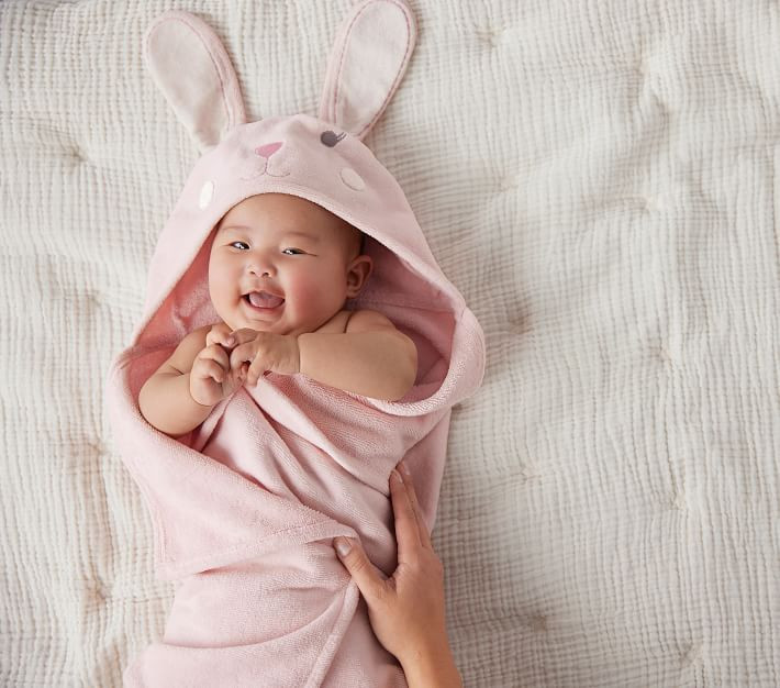 Bunny Baby Hooded Towel | Pottery Barn Kids
