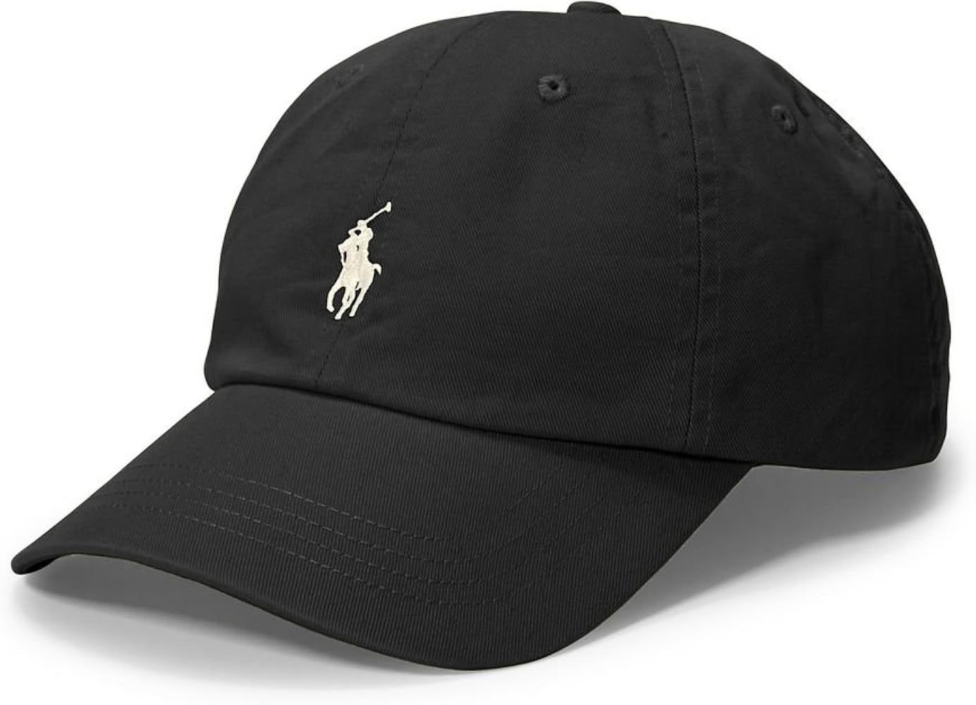 Mens Polo Sports Pony Logo Hat Cap (One Size, Black (White Pony)) | Amazon (US)