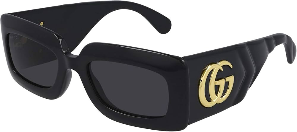 Gucci Women's Matelasse 90s Rectangular Sunglasses | Amazon (US)