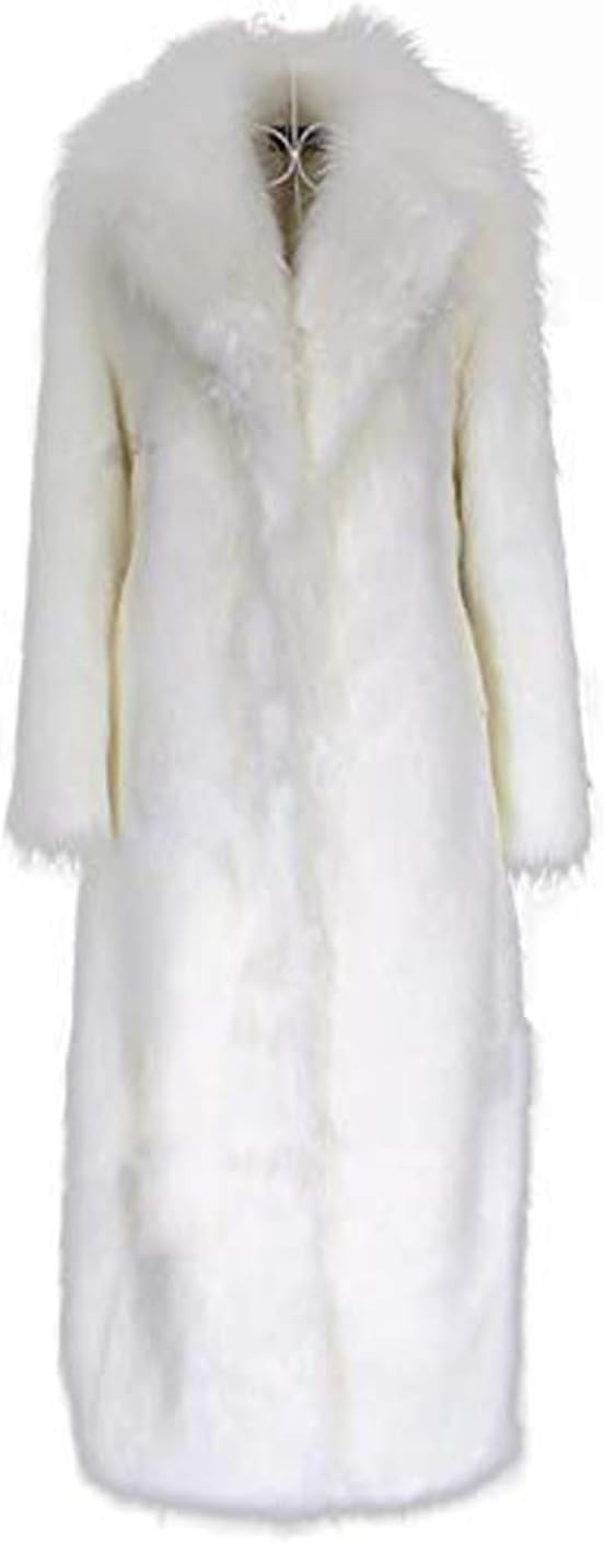 Women Warm Long Sleeve Parka Faux Fur Coat Lapel Full-Length Outwear Maxi Fluffy Faux Fur Overcoa... | Amazon (US)