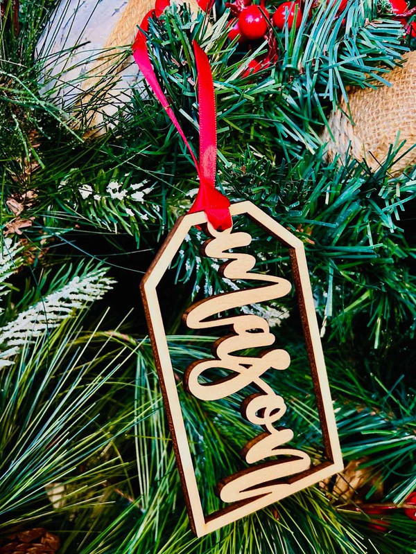 Custom Name Tag Ornament or Stocking Tag- Single Name | Sunny & Southern