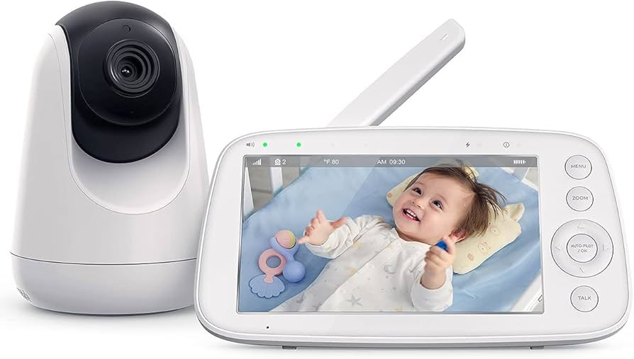 HiPP Baby Monitor, 5" 720P Video Baby Monitor with Pan-Tilt-Zoom Camera, Audio and Visual Monitor... | Amazon (US)