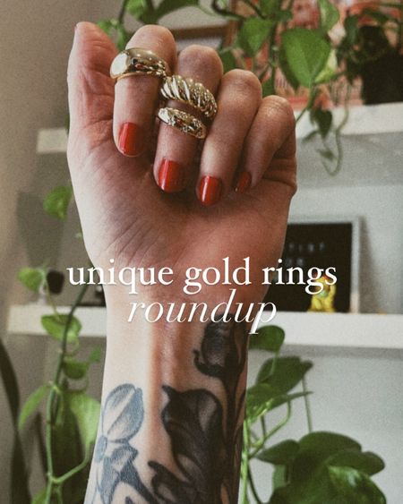 Unique gold rings from Etsy ✨

#LTKfindsunder100