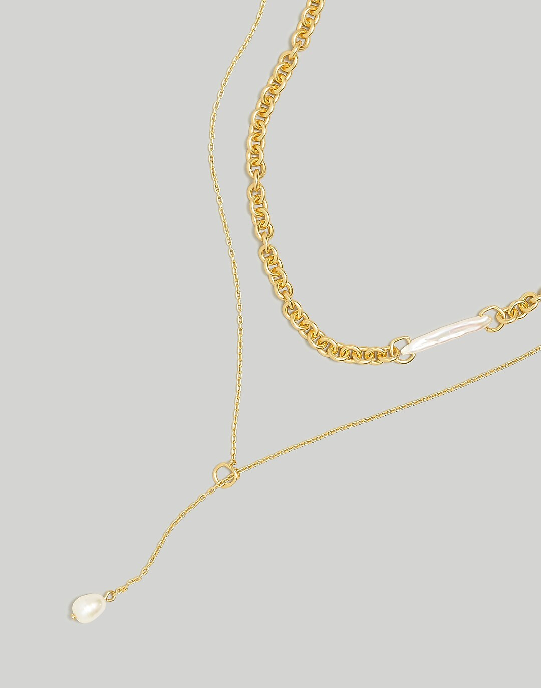 Two-Pack Casted Pearl Necklace Set | Madewell