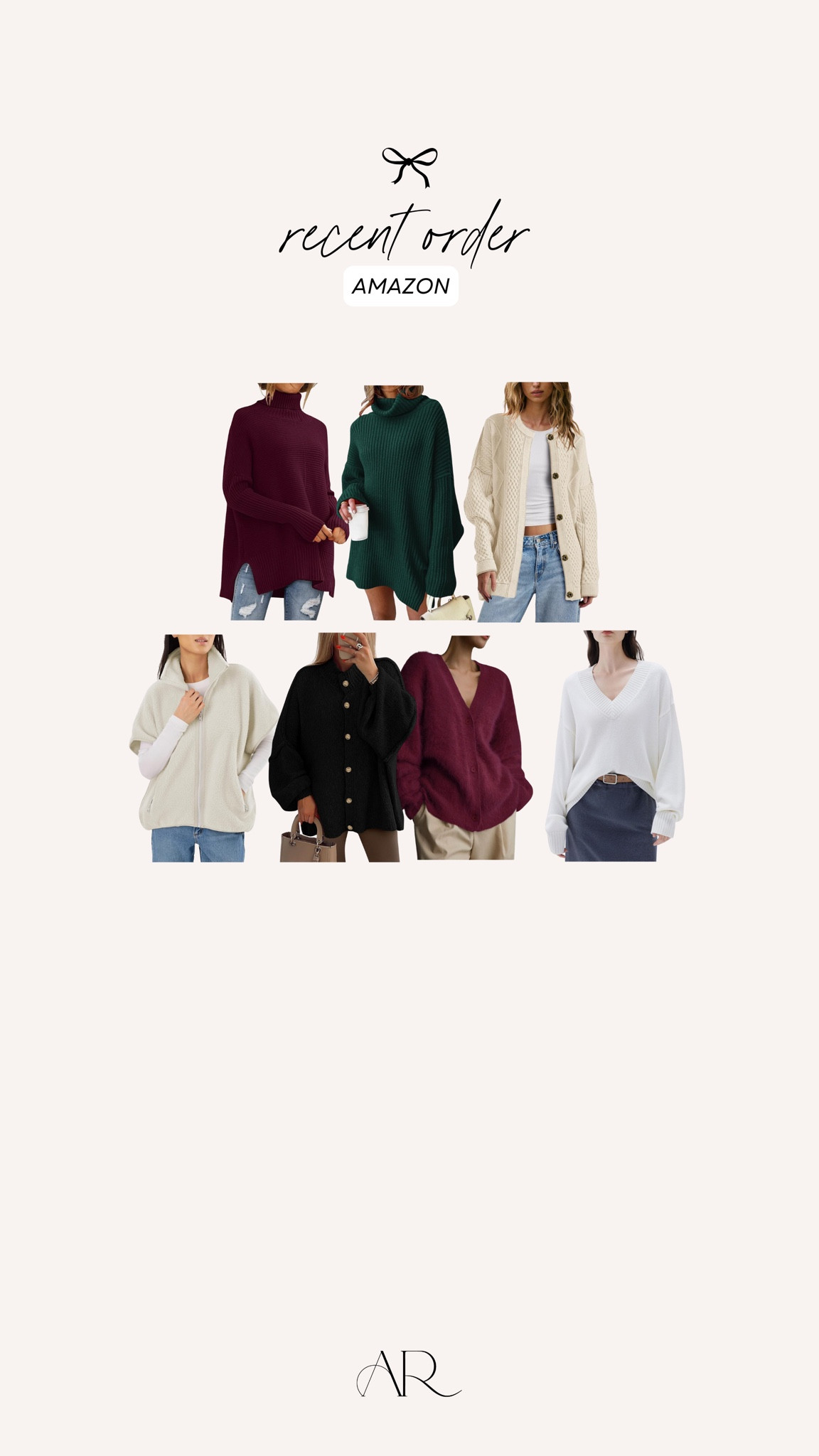 Recent sweaters from Amazon!

Amazon fashion, Amazon finds, Amazon outfits 

#LTKMidsize #LTKFindsUnder50