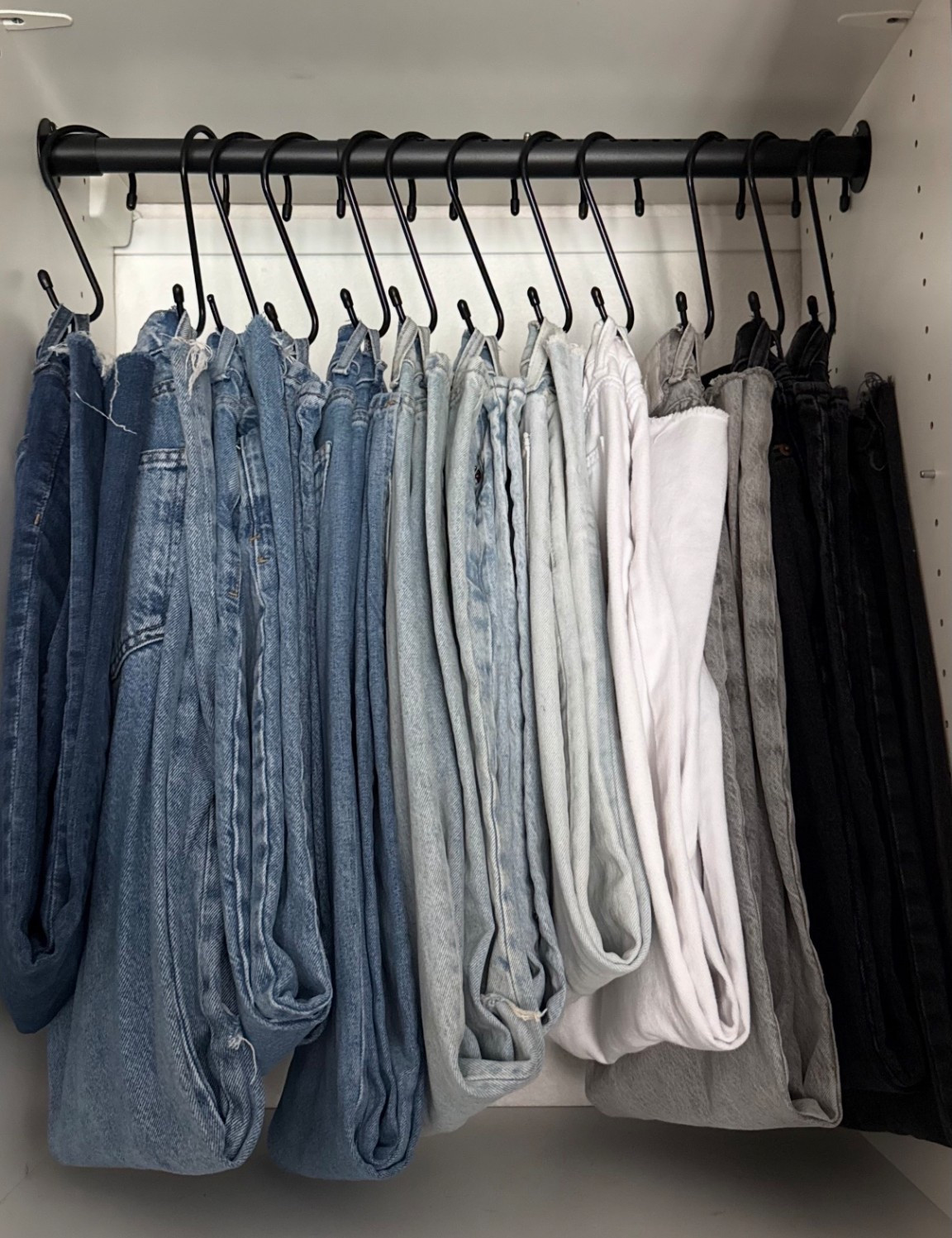 the best way to organize your jeans! I can actually see everything and it feels like a store 

#LTKFindsUnder50 #LTKHome #LTKdayinmylife
