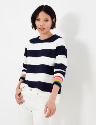 Chenille Striped Crew Neck Jumper | Joules | M&S | Marks & Spencer (UK)
