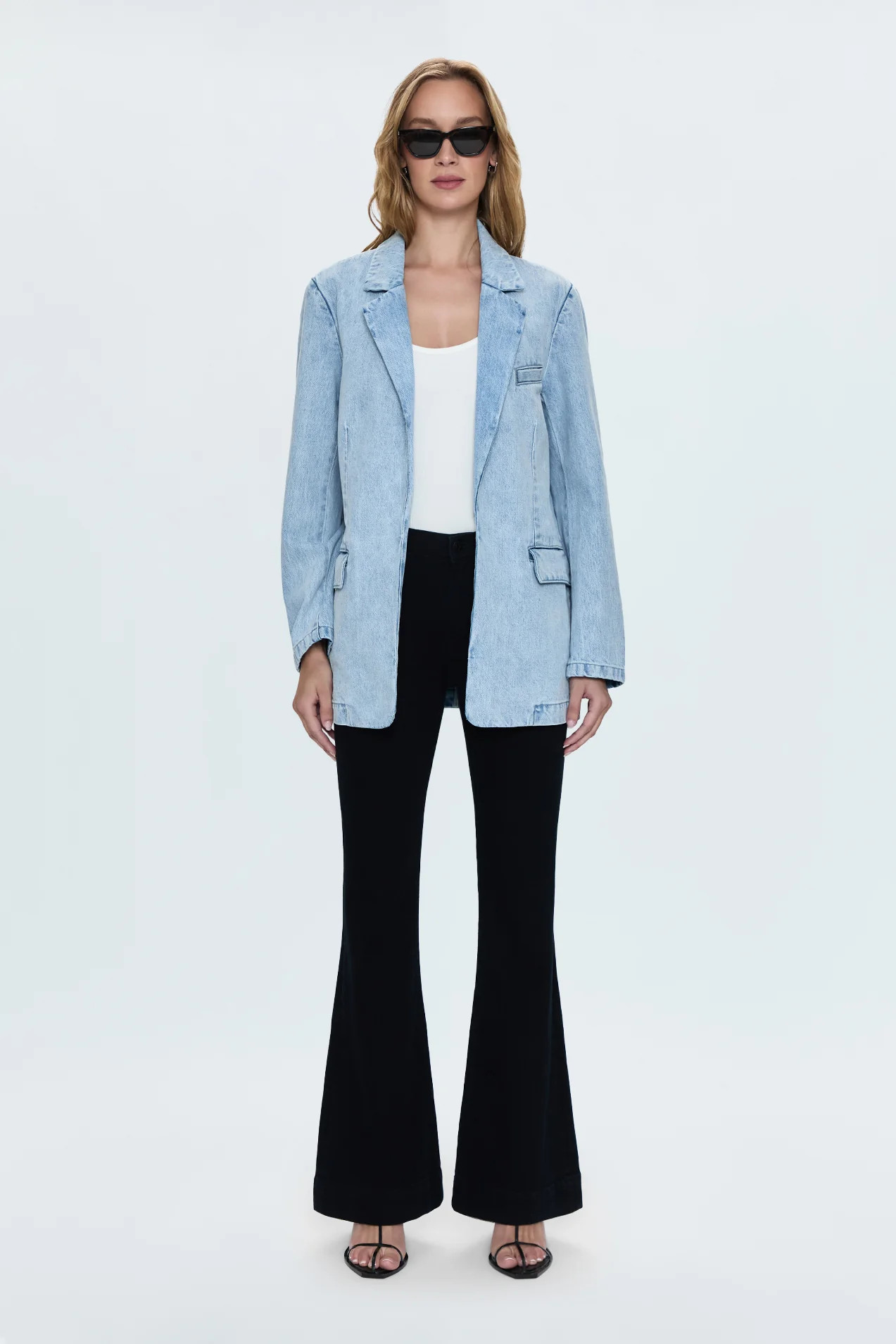 Kinsley Mid Rise Ultra Flare Jean - Black Ink | Pistola Denim