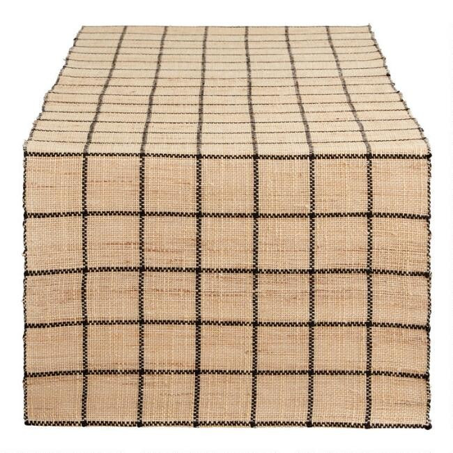 Natural Fiber Windowpane Table Runner | World Market