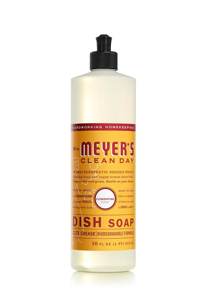 Mrs. MEYER'S CLEAN DAY Dish Soap, Clementine Scent 16oz | Amazon (US)