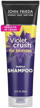 John Frieda 8.3 Ounce Shampoo for Blonde Hair, Violet Crush Purple Shampoo, Neutralizes Brassy Ye... | Amazon (US)