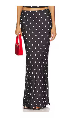 Runaway The Label Blaine Maxi Skirt in Black Polka from Revolve.com | Revolve Clothing (Global)