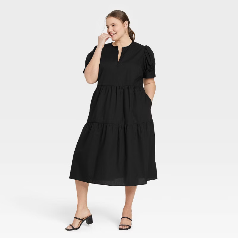 Women's Puff Short Sleeve Lace Dress - Who What Wear™ | Target