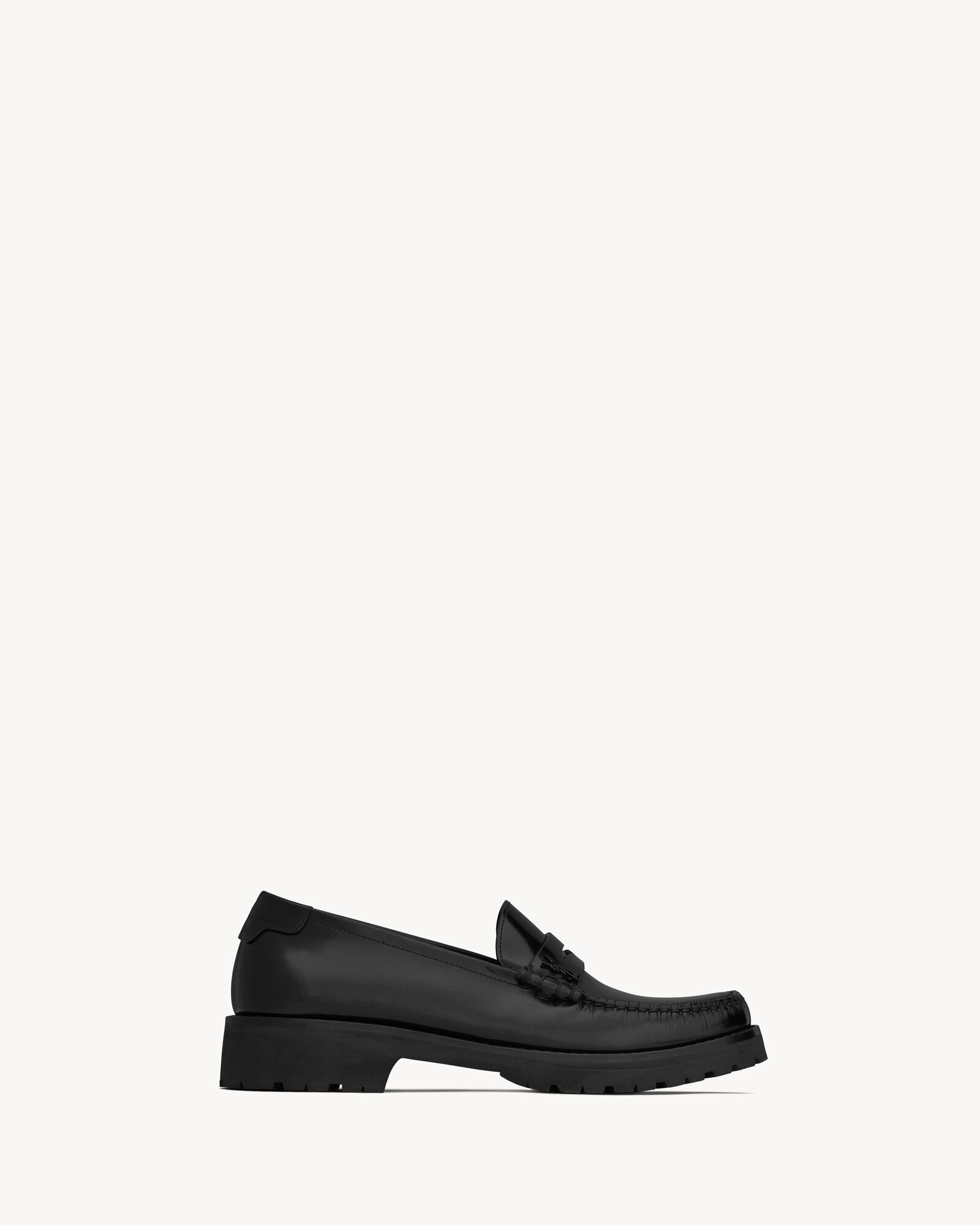 penny loafers WITH chunky LEATHER SOLE, DECORATED WITH THE CASSANDRE and featuring a saint lauren... | Saint Laurent Inc. (Global)