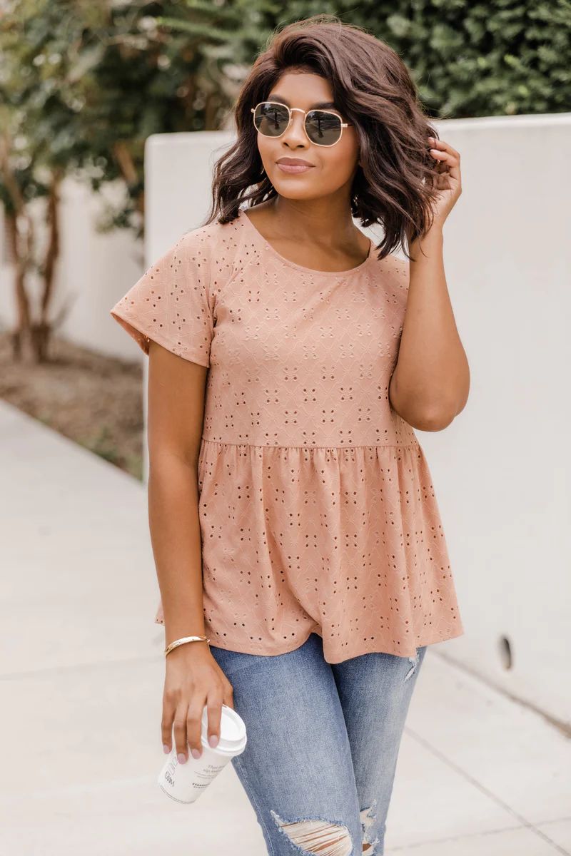 My Best Wish Beige Blouse FINAL SALE | The Pink Lily Boutique