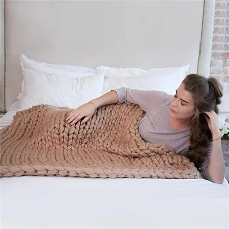 [BRAND Promotion!]Chunky Knit Blanket Chenille Throw Blanket Knitted Throw Blanket for Bed Sofa & Ch | Walmart (US)