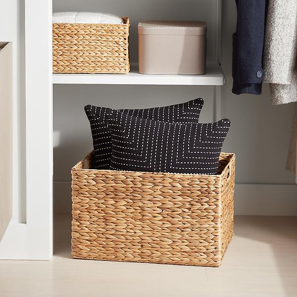 Large Water Hyacinth Bin Natural | The Container Store