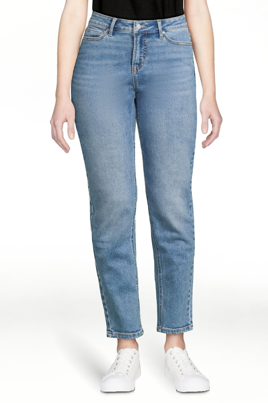 Time and Tru Women’s Mid Rise Straight Leg Jeans, Sizes 0-22, Regular & Short Inseams | Walmart (US)