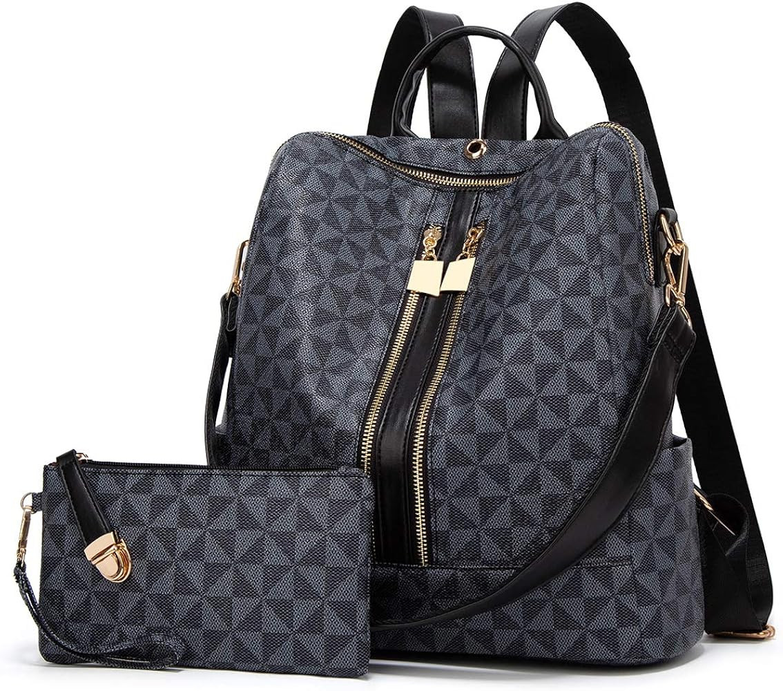 Backpacks for Women Fashion Leather Bags Satchel Bags Anti-theft Rucksack Ladies Travel Bags Hand... | Amazon (US)