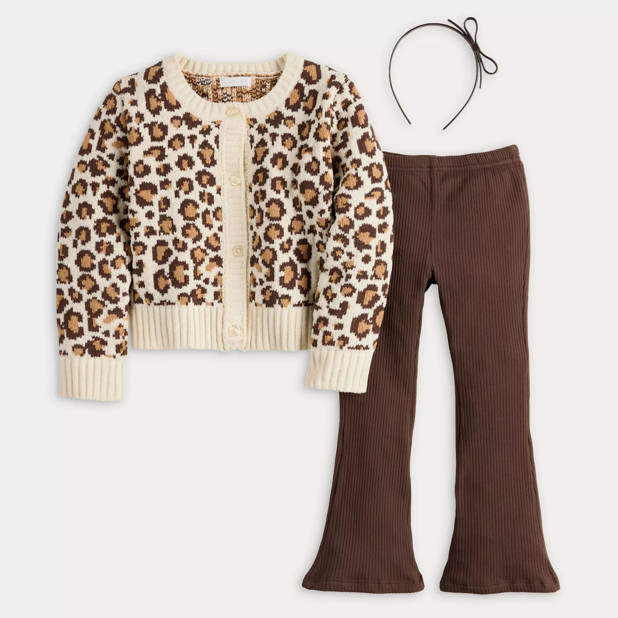 Girls 4-8 BTween Fleece Sweatshirt & Wide Leg Sweatpant Set | Kohl's