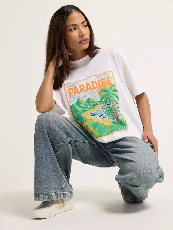 PixieGirl Petite Paradise T-Shirt - White | Very (UK)
