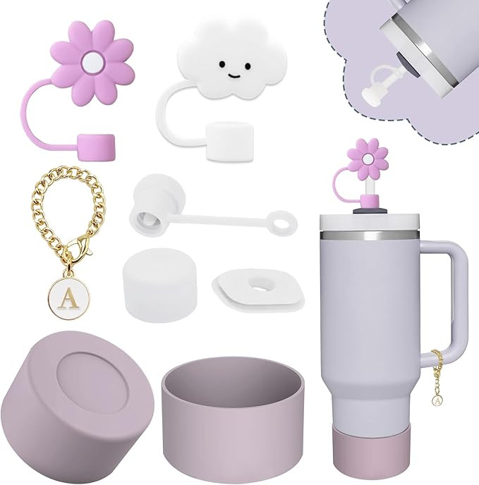 Stanley Cup Accessories Set,Includes 2pcs 0.4in Straw Covers, 1 Spill-Proof Stopper for 6-10mm st... | Amazon (US)