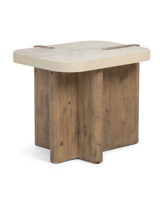 28in Dillon Reclaimed Pine End Table | TJ Maxx