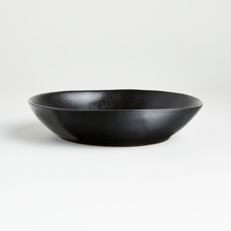 Marin Matte Black Low Bowl + Reviews | Crate and Barrel | Crate & Barrel