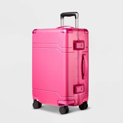 Signature Hardside Trunk Carry On Spinner Suitcase - Open Story™ | Target