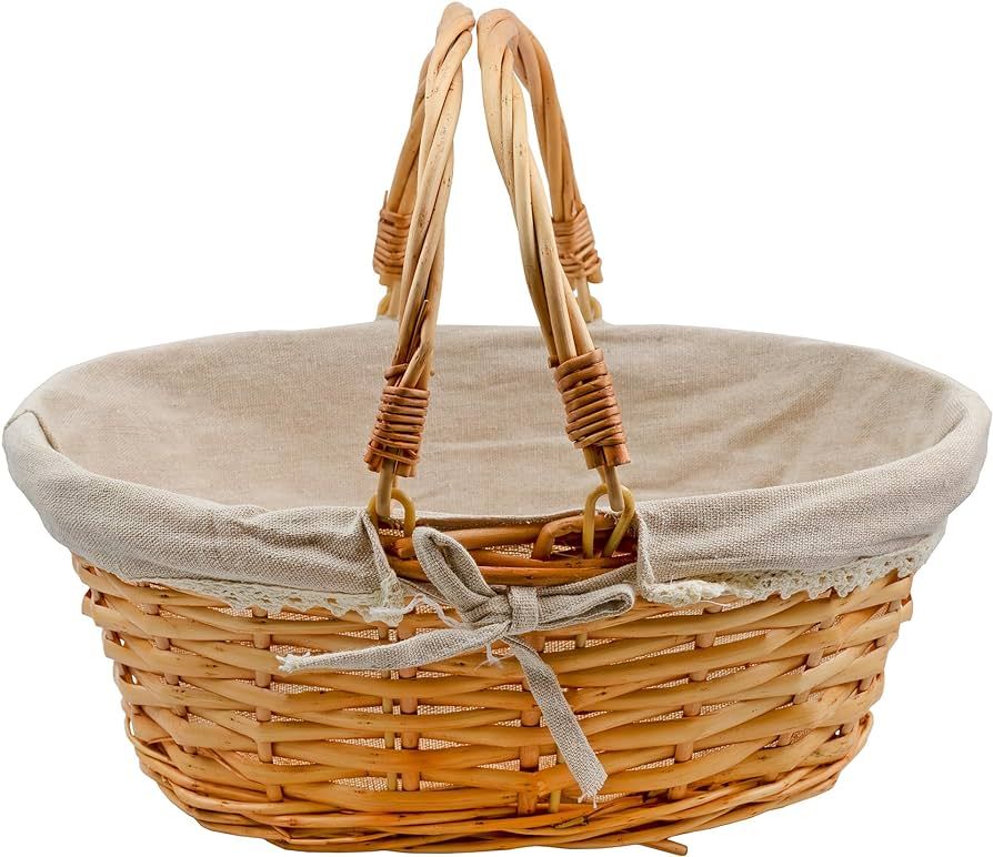 Cornucopia Wicker Basket with Handles (Natural Color), for Easter, Picnics, Gifts, Home Decor and... | Amazon (US)
