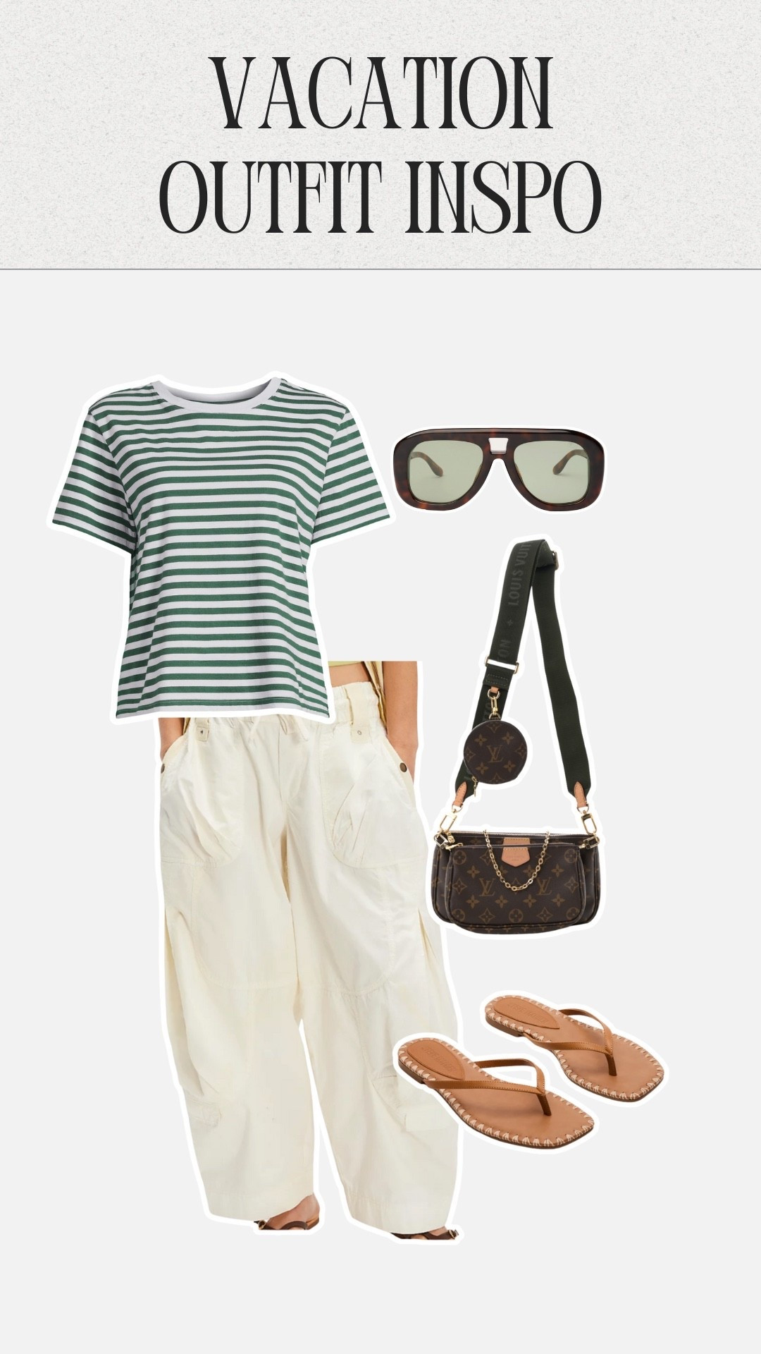 Vacation Outfit Inspo: Your favorite tee, comfy flowy cargo pants, and your favorite accessories

#LTKMidsize #LTKStyleTip #LTKSeasonal