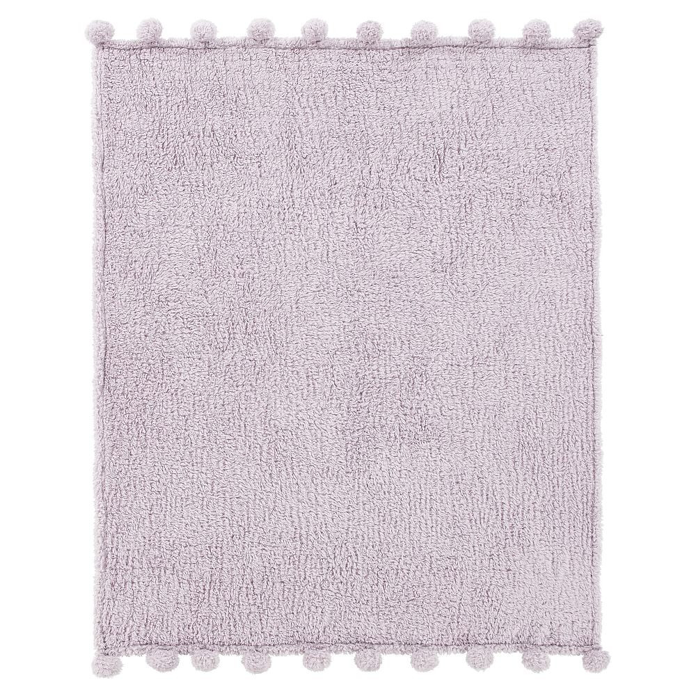 Cozy Pom Recycled Sherpa Throw, 50x60, Dusty Iris | Pottery Barn Teen