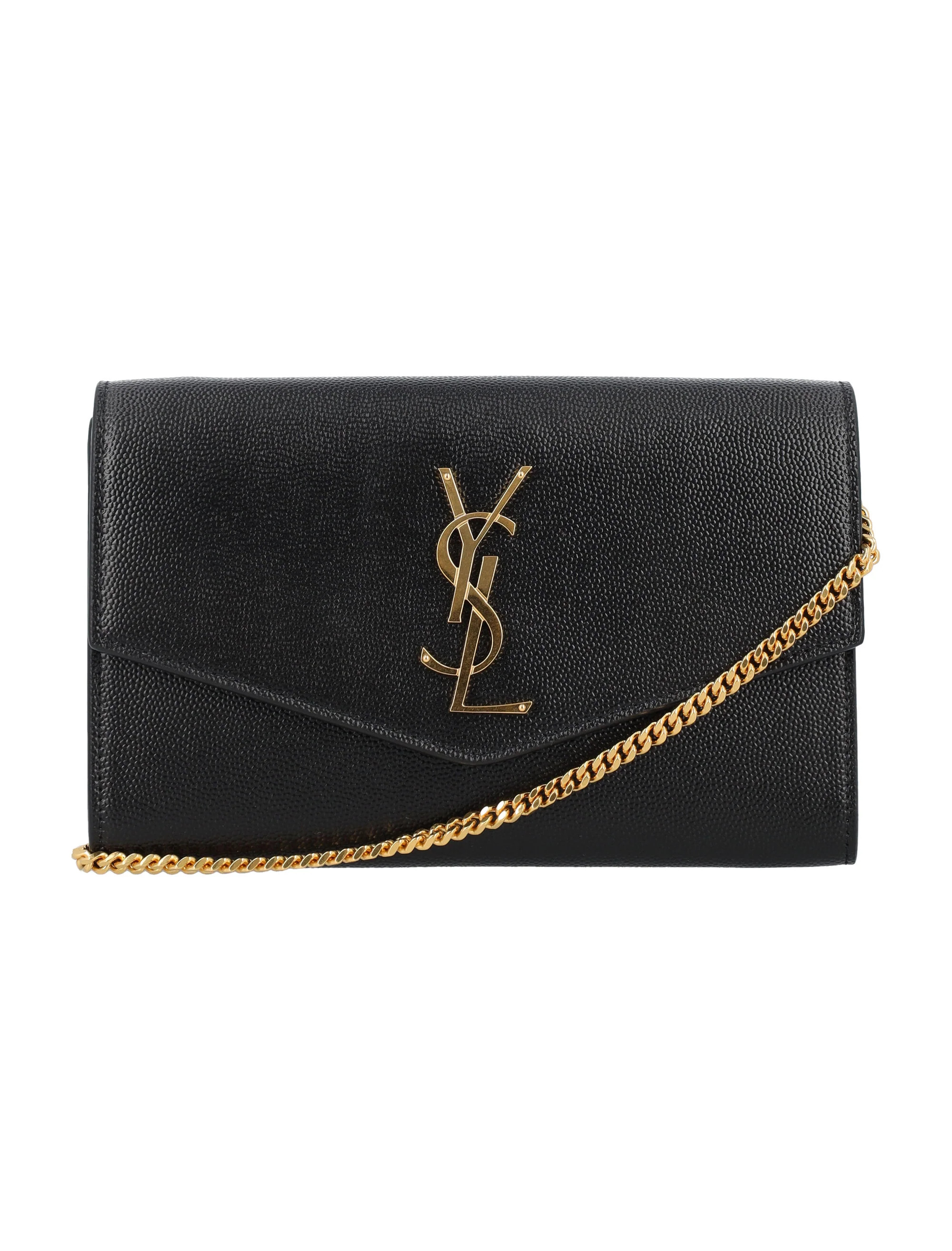 Saint Laurent Women's Ysl Flap Chain(338Y) in Black | 24A6077881GF0J Color 1000 | LOZURI