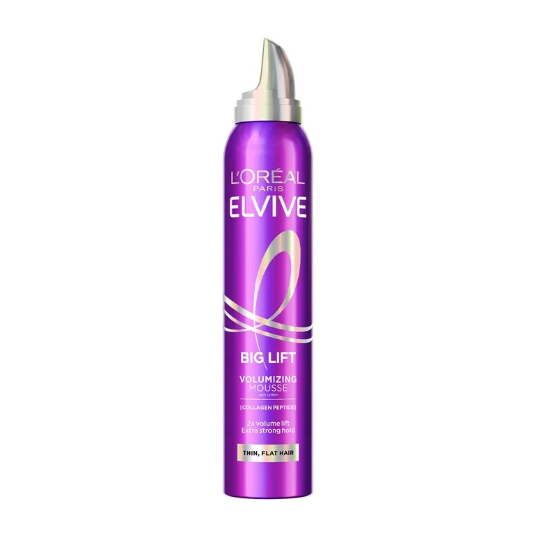 L'Oreal Paris Elvive Hair Care Collagen Peptide plus Lifter Big Lift Volumizing Mousse, 6.7 fl oz | Walmart (US)